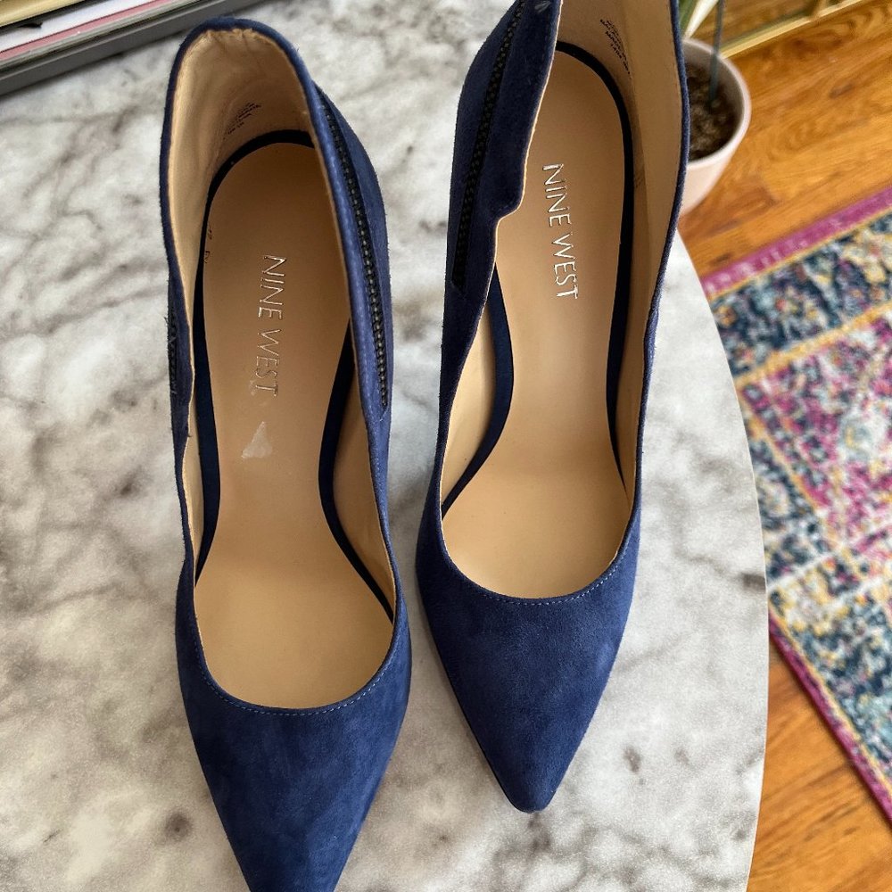 Nine West Navy Suede stilettos